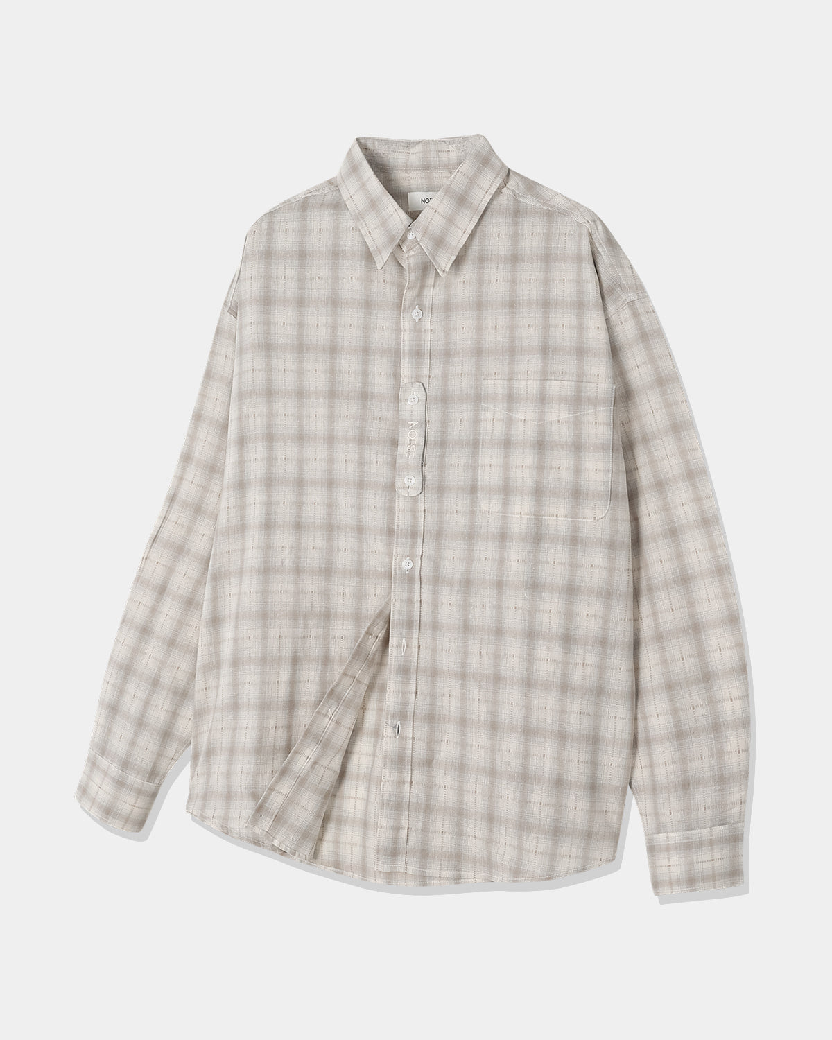 noise-ss-25-vintage-cotton-checkered-shirt-beige