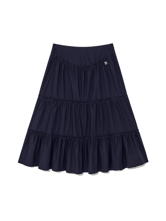 glowny-ss-24-rodeo-tiered-ruffle-skirt-navy