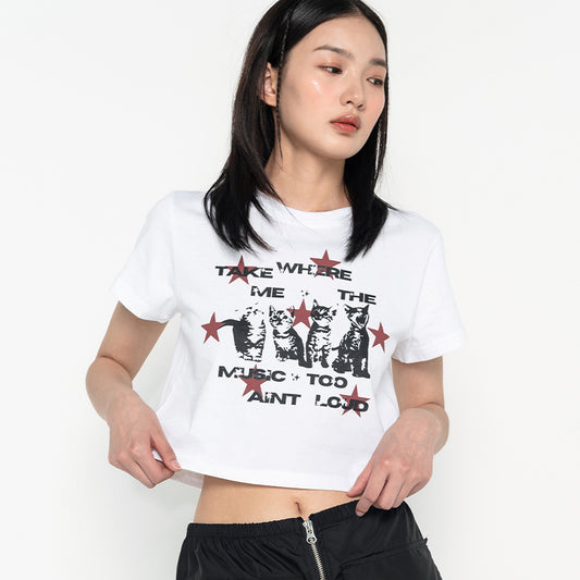 high-school-disco-ss-24-cat-star-graphic-crop-tee-white