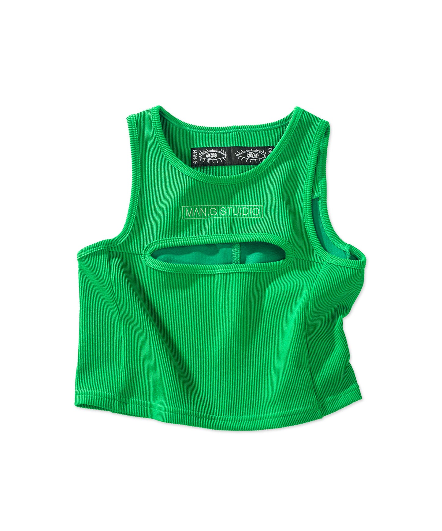 man-g-ss-25-eye-cut-cropped-sleeveless_green