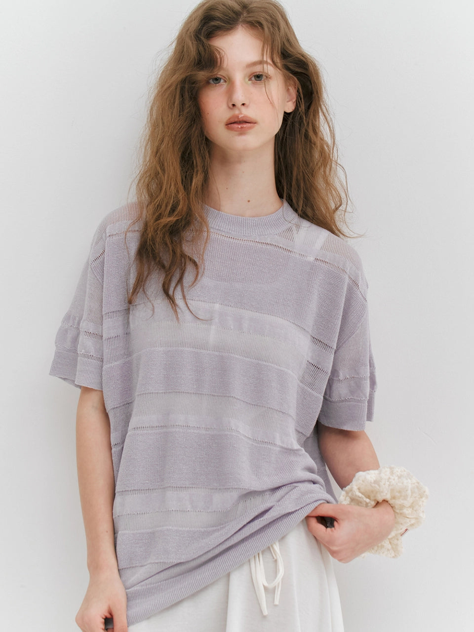 meenderi-ss-25-linen-stripe-knit-top-purple