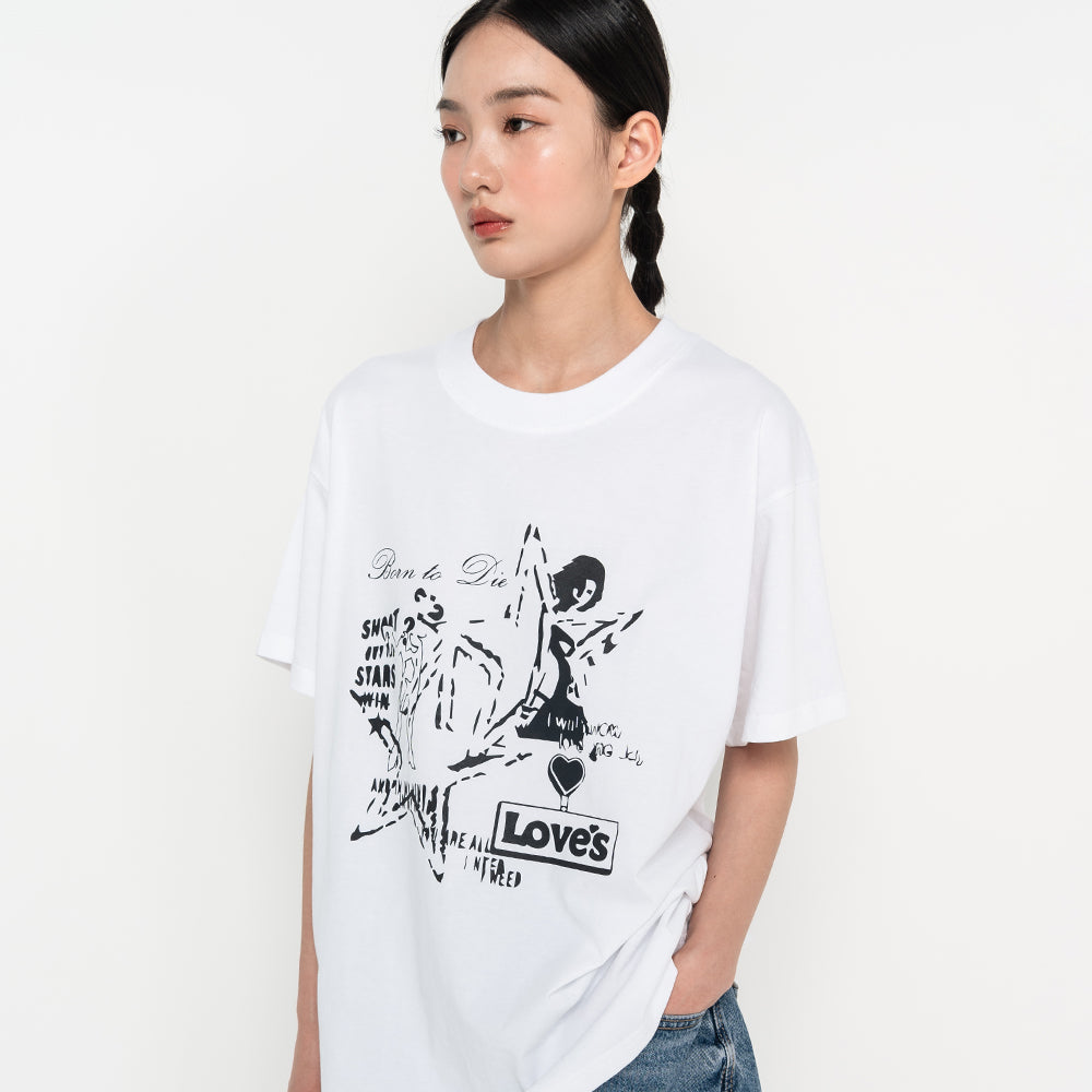 high-school-disco-ss-24-silhouette-graphic-oversized-fit-shortsleeved-tshirt-white