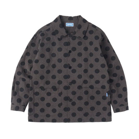 [SUNNECT] SS 25 Polka Dot Work Jacket - Charcoal