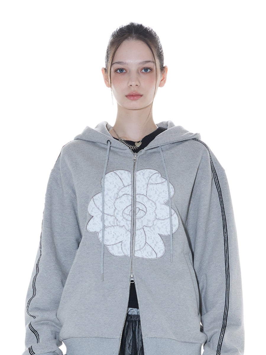 lartigent-fw-24-l14-rose-hood-zipup-(gray)