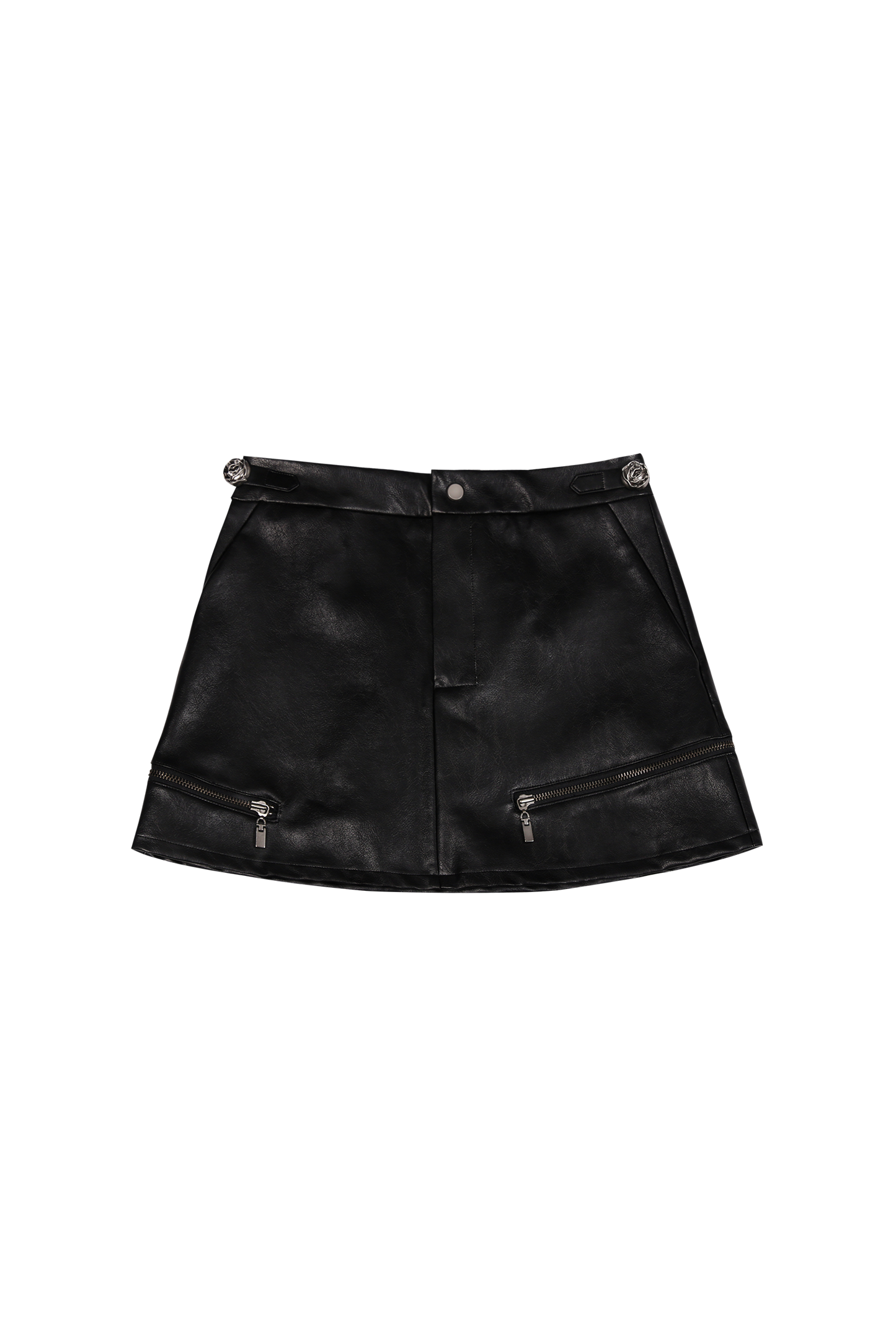 darling-you-are-bad-fw-24-antique-rose-skirt-#leather-black