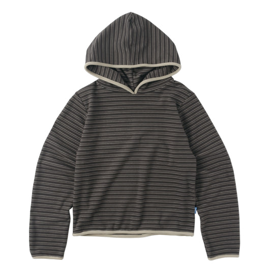 [SUNNECT] FW 24 Stripe Taped Hoodie - Mocha