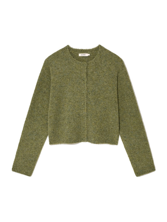 [GLOWNY] FW 24 MALONE KNIT CARDIGAN (MATCHA GREEN)