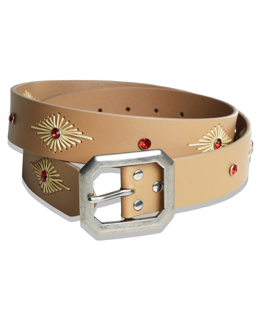 knd-ss-25-crystal-stud-&-wax-thread-leather-belt-beige