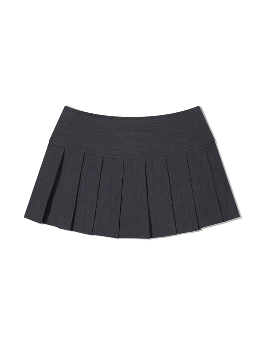 ugly-shadow-ss-25-burton-mini-pleats-skirt(grey)