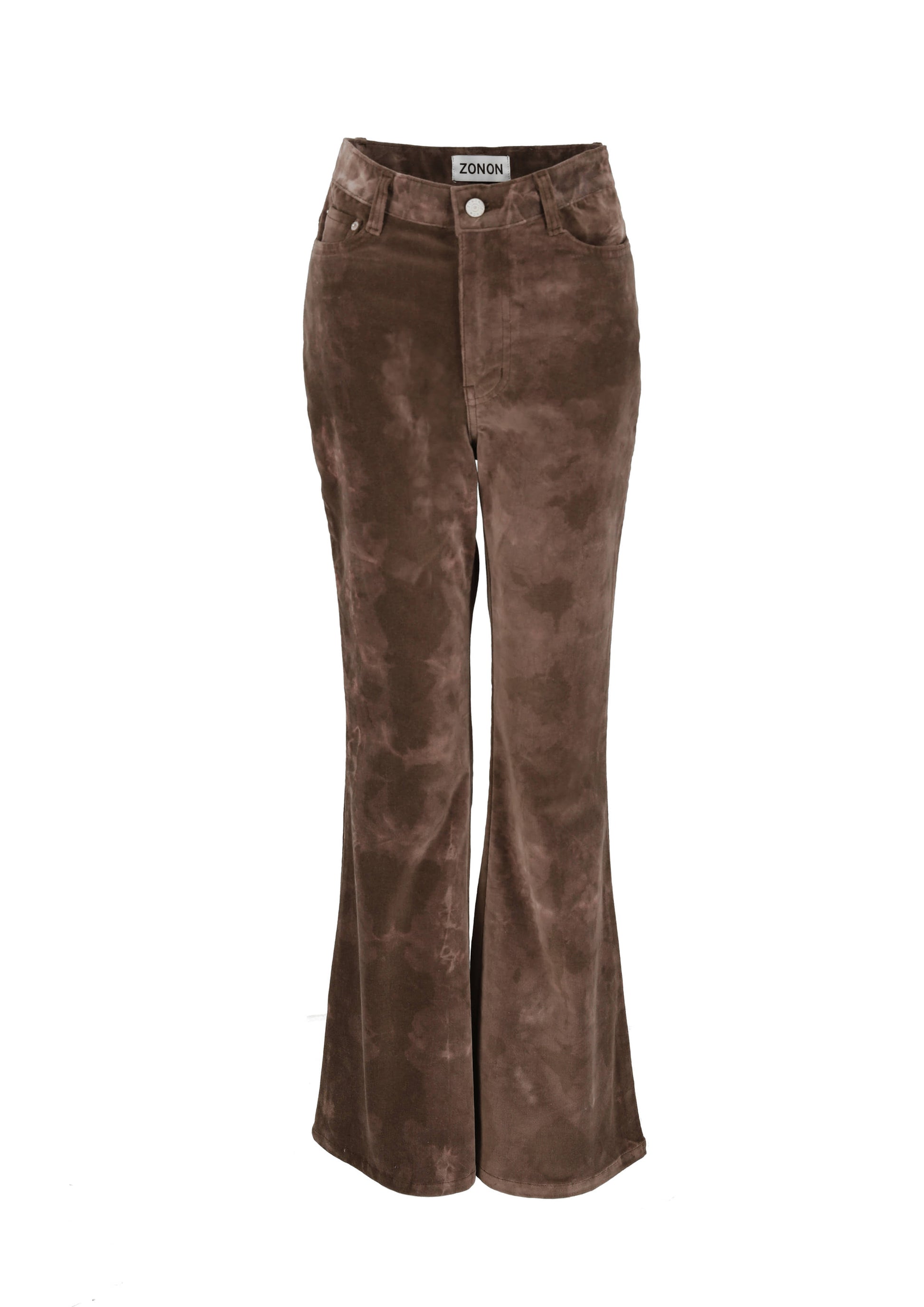 zonon-fw-25-tiedye-velvet-bell-bottom-jeans-(brown)