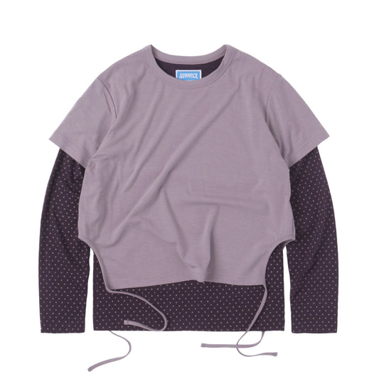 [SUNNECT] SS 25 P.D. Layered LS Tee - Purple