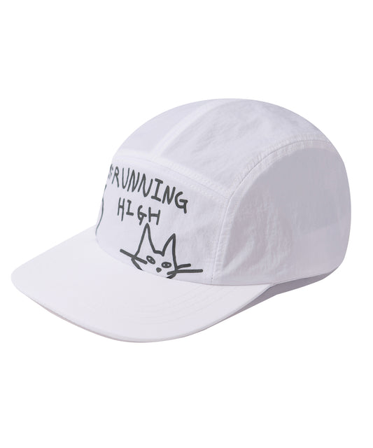 running-high-ss-24-cat-doodle-camp-cap-white