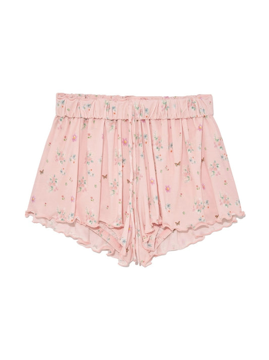 glowny-ss-25-twirl-flare-shorts-(pink-bouquet)