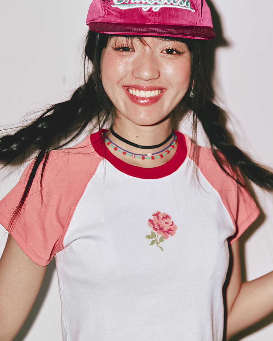 snuggiest-ss-24-flower-raglan-tee-rose