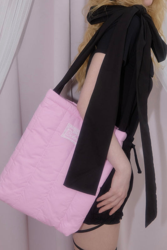 schnee-ss-25-schnee-signature-big-bow-bag-pink-/-black