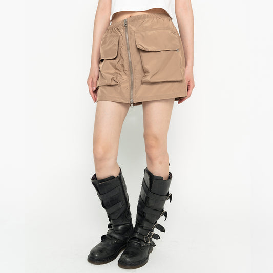 high-school-disco-ss-24-zipper-cargo-pocket-low-rise-skirt-beige