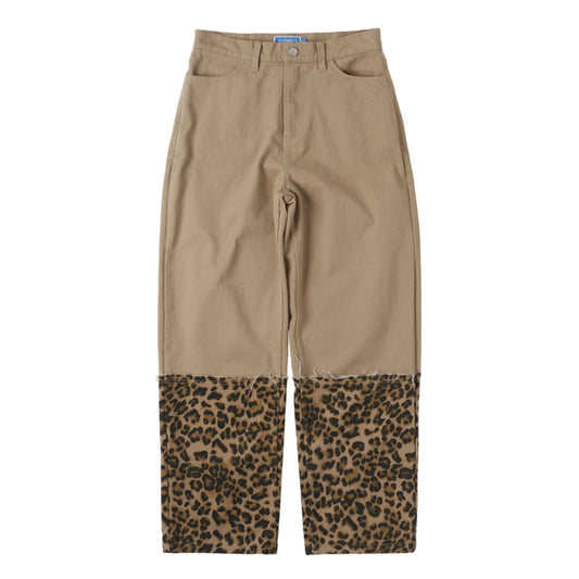 [SUNNECT] SS 25 Half Leopard Pant - Beige