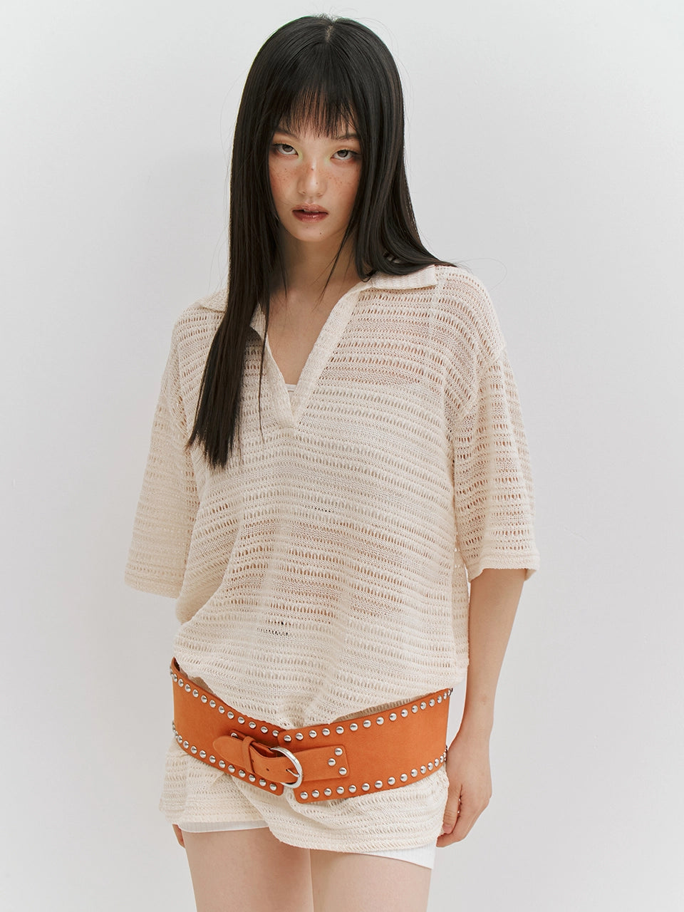 meenderi-ss-25-stripe-open-collared-tshirt-ivory