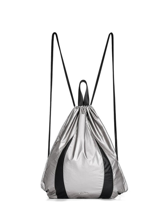 saintpain-ss-25-drawstring_nylon_gym_sack_silver