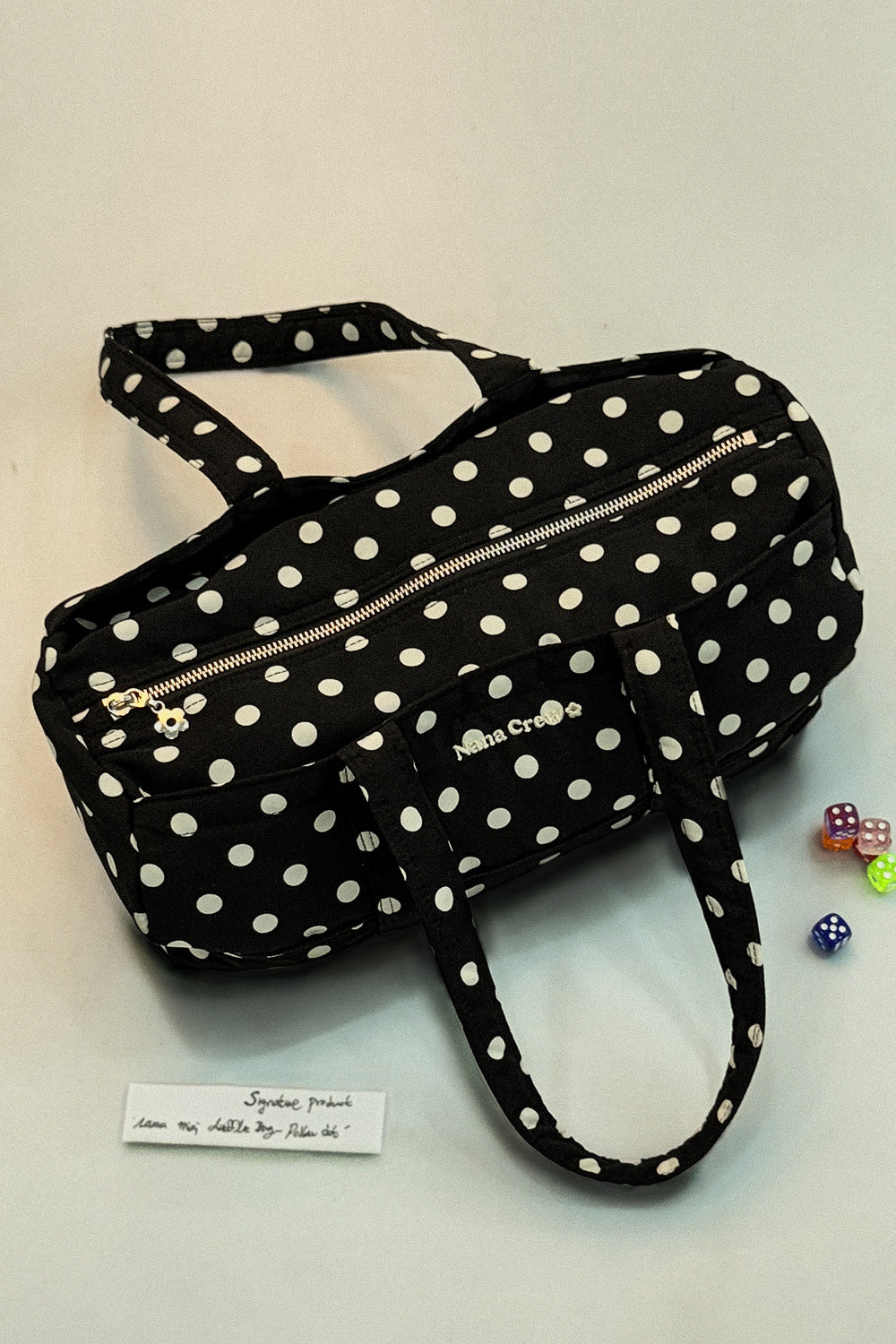 nana-crew-ss-25-nana-mini-duffle-bag-polka-dot