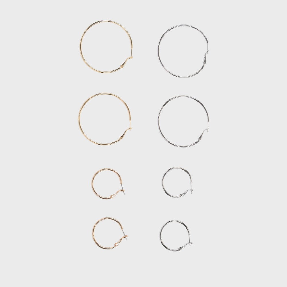 eireve-seasonless-basic-hoop-earring-set-4-pcs