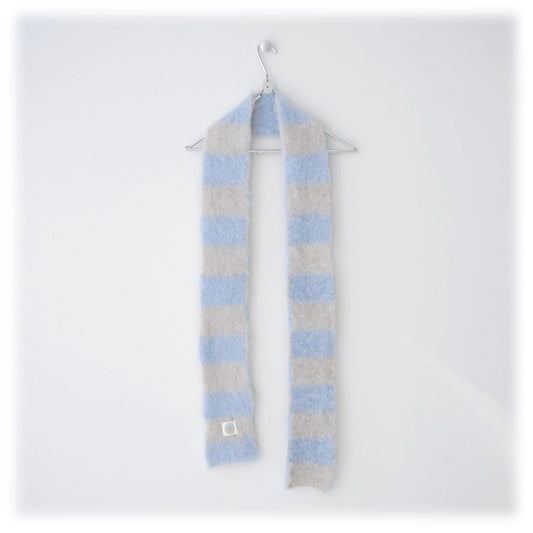 suh-suh-ss-25-hairy-stripe-muffler-(sky-blue-&-grey)