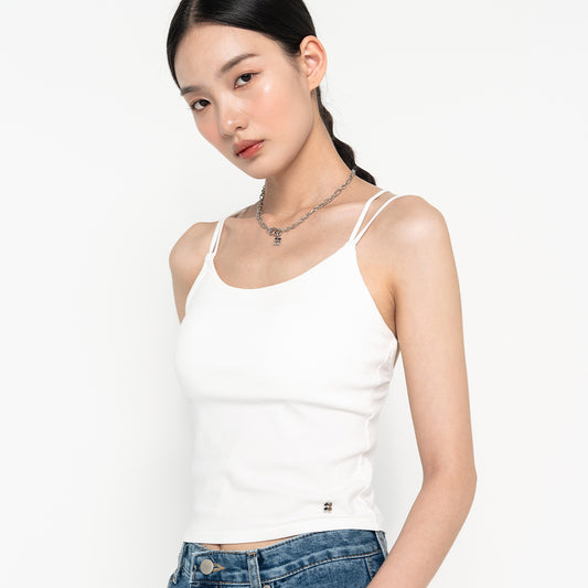 high-school-disco-ss-24-logo-back-strap-top-white