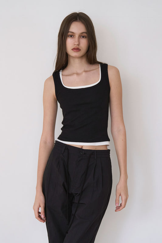 oesoel-ss-24-cotton-rib-tank-top-black