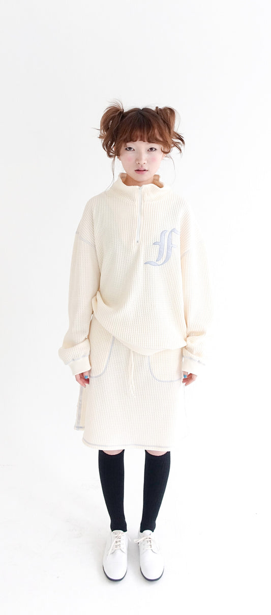 faerie-ss-25-(f.e.e.s)-waffle-half-zip-pullover-(vanila-cream)