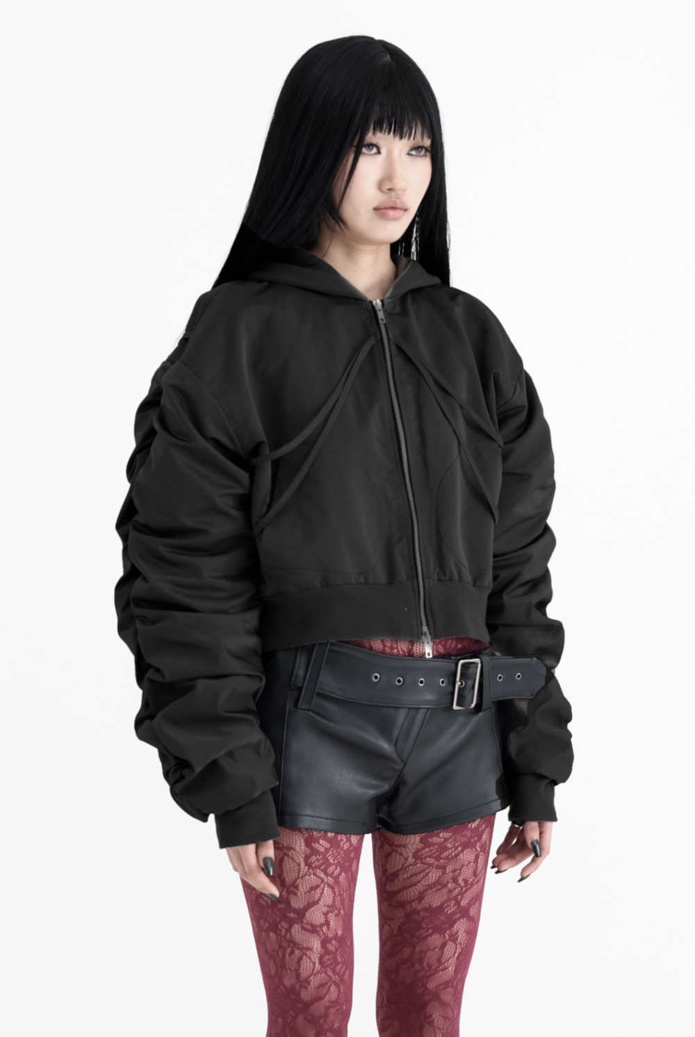 kaiya-ss-25-bondage-bomber-jacket-black