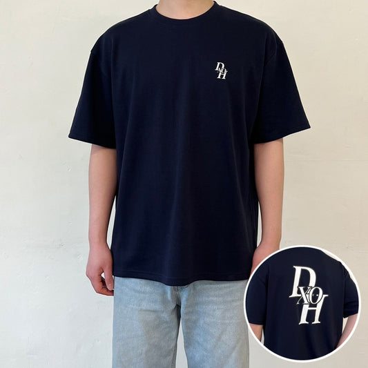 dxoh-ss-22-back-stack-logo-tshirt-navy