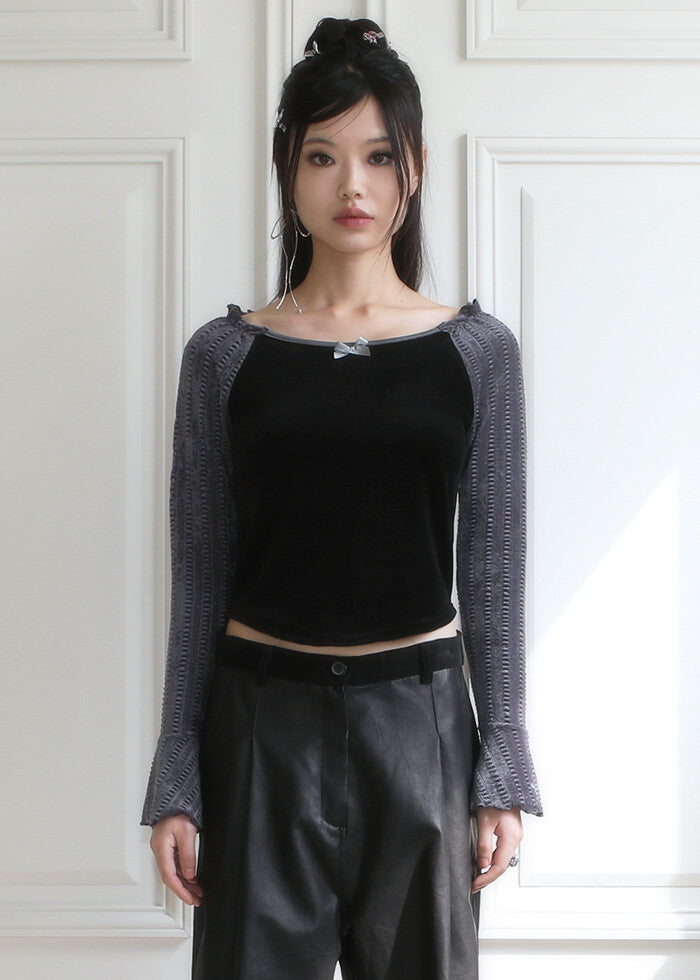 nofficialnoffice-fw-23-span-velvet-raglan-top-black